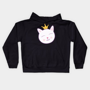 Laughing cute cat Kids Hoodie